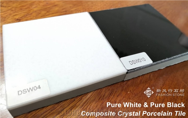 Composited Crystal-Procelain Tiles, Black &White
