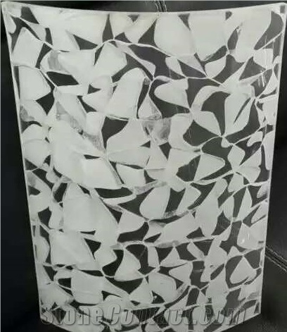 Snowflower White,Building Glass Wall Column