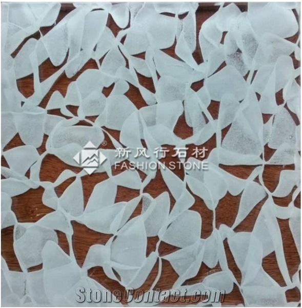 Snowflower White,Building Glass Wall Column