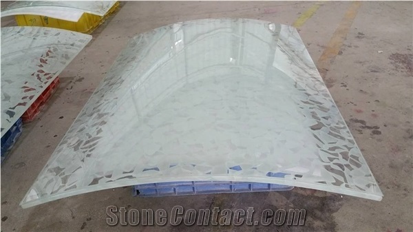 Snowflower White,Building Glass Wall Column