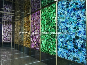 Agate Semiprecious Stone Slabs/Natural Grey Gemstone