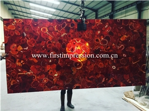 Backlight Purple Agate Semiprecious Stone Slabs/Gem Stone Tiels