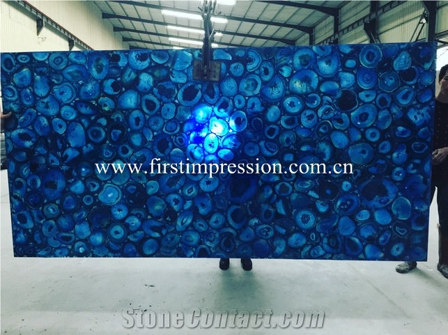 Backlight Purple Agate Slabs/Gemstone Slabs&Tiles