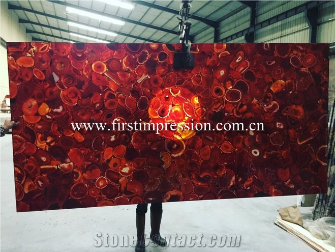 Backlight Purple Agate Slabs/Gemstone Slabs&Tiles