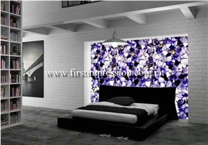 Blue Crystal Gemstone Slab/Semiprecious Stone
