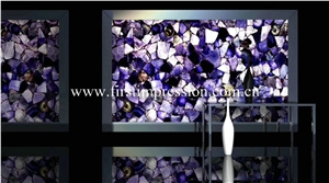 Blue Crystal Gemstone Slab/Semiprecious Stone