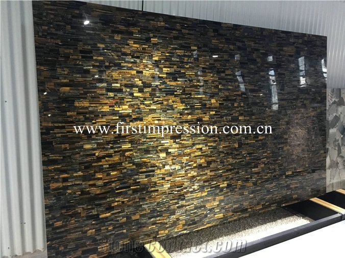 Blue Tiger Eyes Semiprecious Stone Slabs/Natural Gemstone