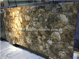 Brown Woodstone Semiprecious Stone Slabs/Natural Gemstone