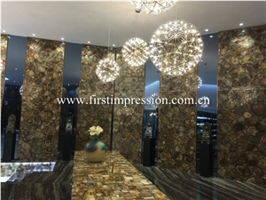 Brown Woodstone Semiprecious Stone Slabs/Natural Gemstone