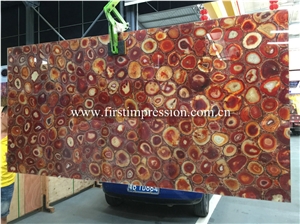 Chinese Red Agate Semiprecious Stone Slabs for Decoration