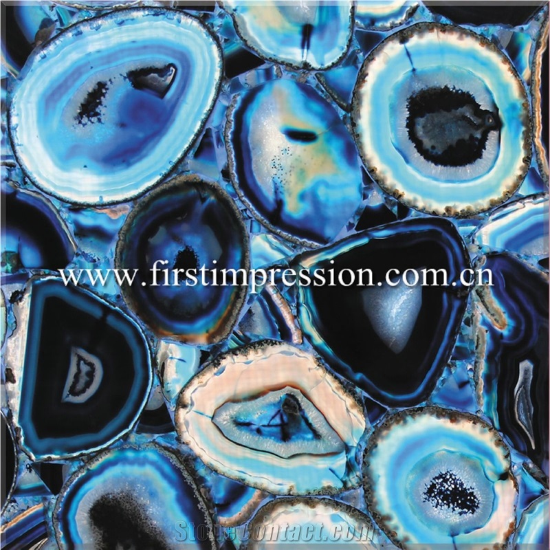 First Impression Stone/Blue Agate Stone Slab&Tile