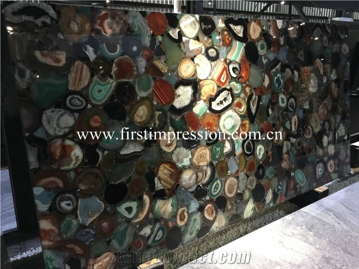 Green Agate Semiprecious Stone Slabs&Tiles/Natural Gemstone