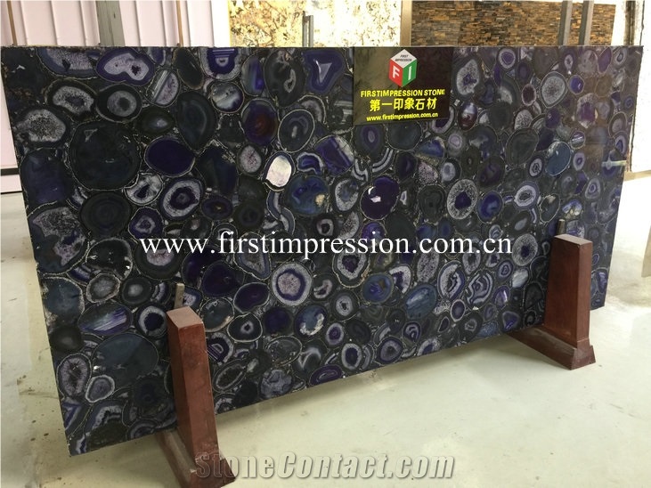 Grey Agate Slabs/China Gemstone Slabs&Tiles
