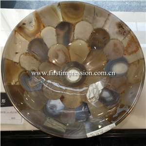Grey Agate Slabs/China Gemstone Slabs&Tiles