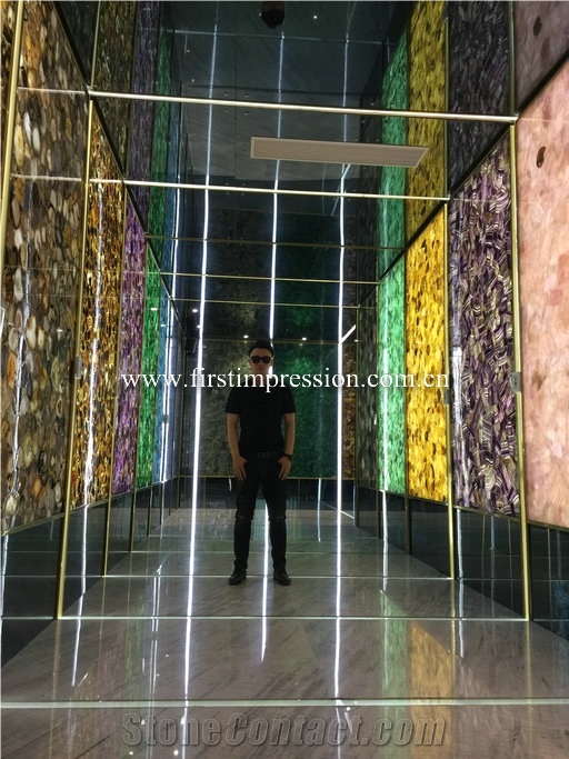 Grey Agate Slabs/China Gemstone Slabs&Tiles
