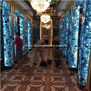High Quality Blue Agate Slabs&Tiles for Decoration