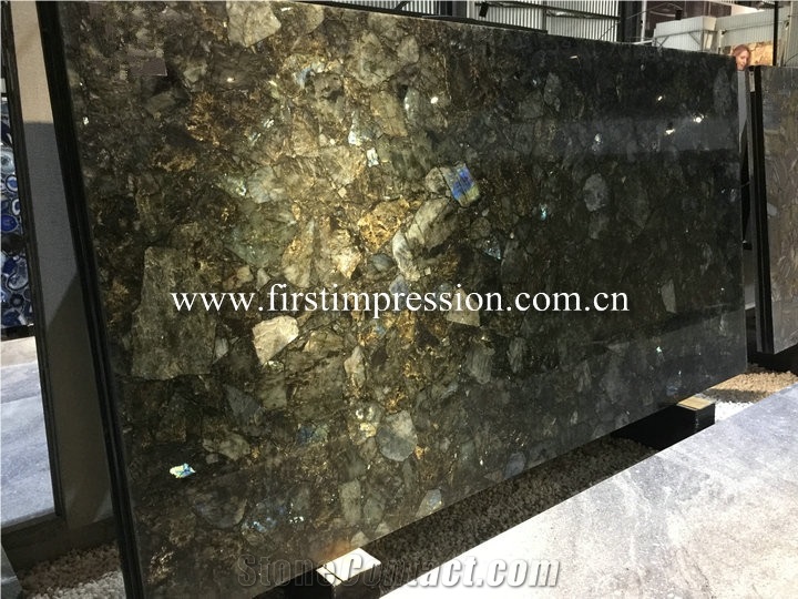 Labradorite Blue Semiprecious Stone Slabs/Natural Gemstone