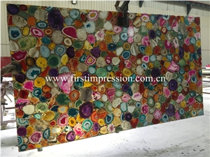 Multicolor Agate Gemstone Slabs/Semiprecious Stone