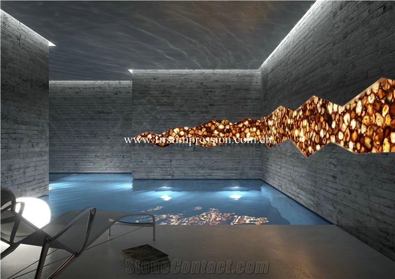 Natural Blue Agate Slabs&Tiles for Decoration