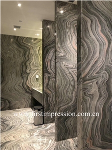 Nice Water Cloudy Grey Marble Cut to Size&Slabs