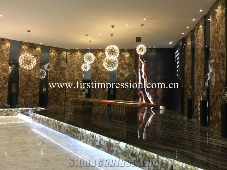 Nice Woodstone Slabs/China Gemstone Slabs&Tiles