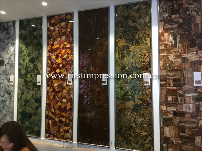 Nice Woodstone Slabs/China Gemstone Slabs&Tiles
