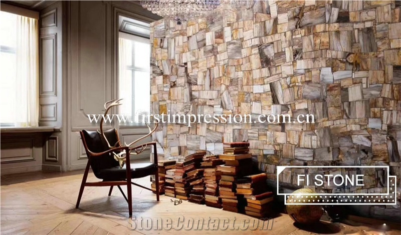 Nice Woodstone Slabs/China Gemstone Slabs&Tiles
