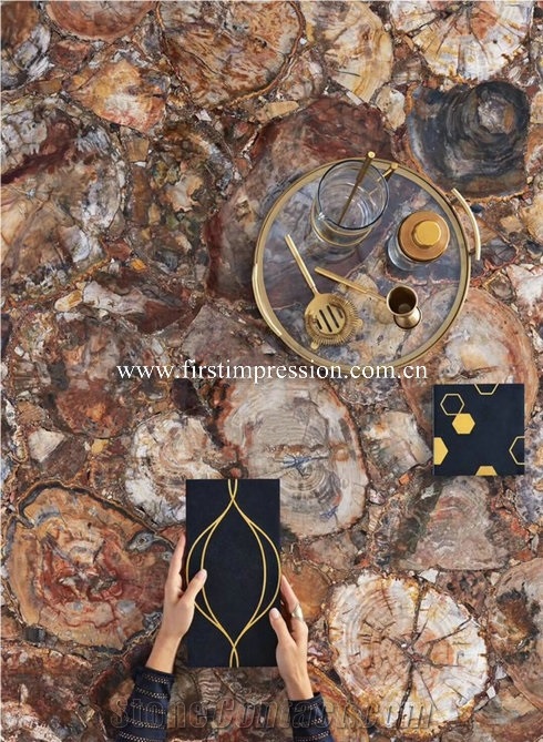 Nice Woodstone Slabs/China Gemstone Slabs&Tiles