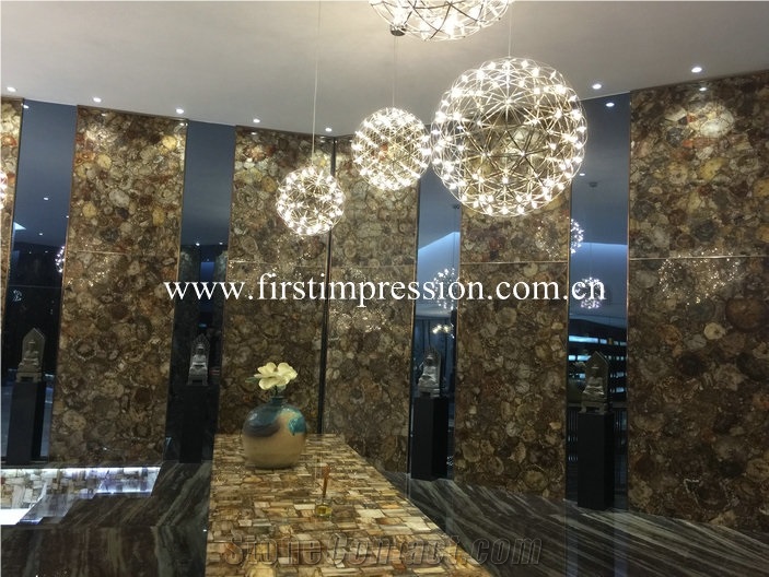 Nice Woodstone Slabs/China Gemstone Slabs&Tiles