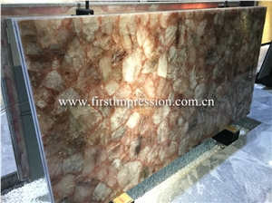 Pink Crystal Semiprecious Stone Slabs/Natural Gemstone Pink Crystal Semiprecious Stone Slabs/Natural Gemstone