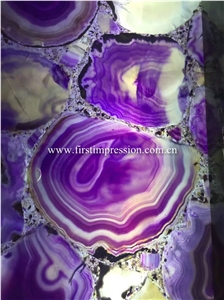 Purple Agate Gemstone/Semiprecious Stone Slabs