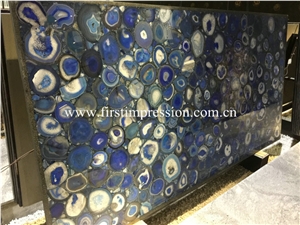 Purple Agate Semiprecious Stone Slabs/Natural Gemstone