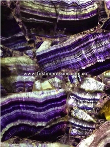 Purple Crystal Gemstone/Semiprecious Stone Slab Purple Crystal Gemstone/Semiprecious Stone Slab