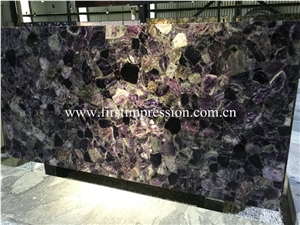 Purple Crystal Semiprecious Stone Slabs/Natural Gemstone