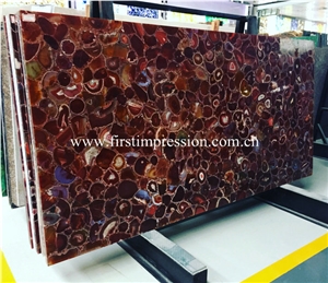 Red Agate Slabs/Gemstone/Semiprecious Stone Slab