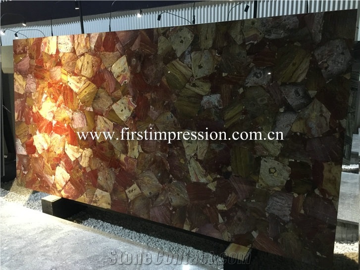 Red Semiprecious Stone Slabs/Natural Gemstone