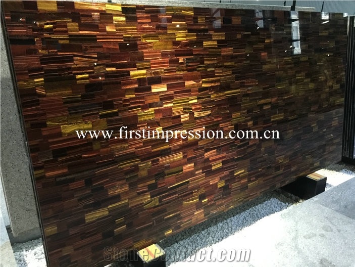 Red Tiger Eyes Semiprecious Stone Slabs/Natural Gemstone