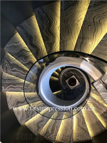Water Cloudy Grey Marble Cut to Size&Stairs