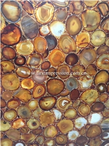 Yellow Agate Slabs, Agate Gemstone Semiprecious