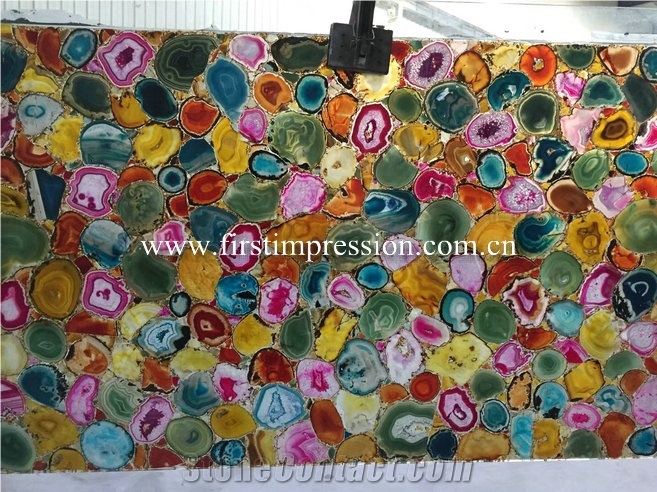 Yellow Agate Slabs, Agate Gemstone Semiprecious