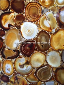 Yellow Agate Slabs, Agate Gemstone Semiprecious