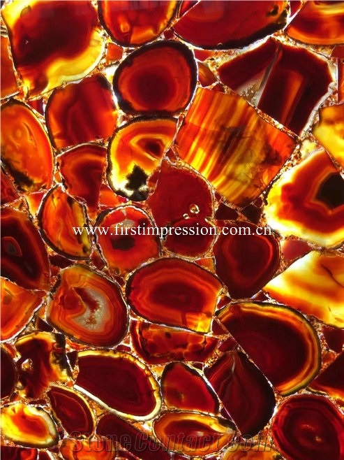 Yellow Agate Slabs, Agate Gemstone Semiprecious