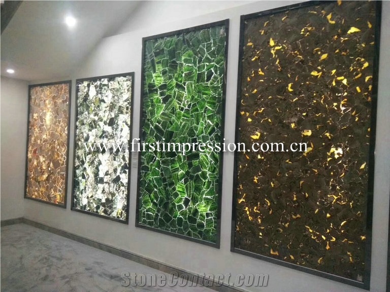 Yellow Agate Slabs/China Gemstone Slabs&Tiles