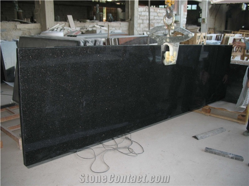 Black Galaxy Granite Countertops Bench Desk Tops
