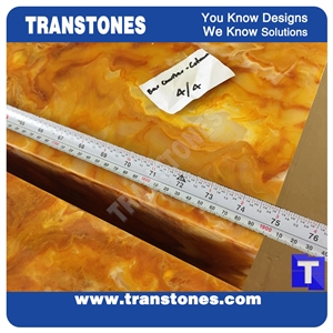 Artificial Gold Onyx Slabs Faux Stone Sheets