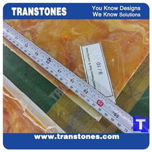 Artificial Gold Onyx Slabs Faux Stone Sheets