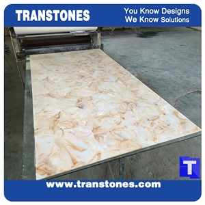 Artificial Imperial Gold Rose Marble Slab