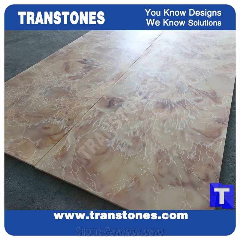 Artificial Nembro Giallo Marble Panel Slab