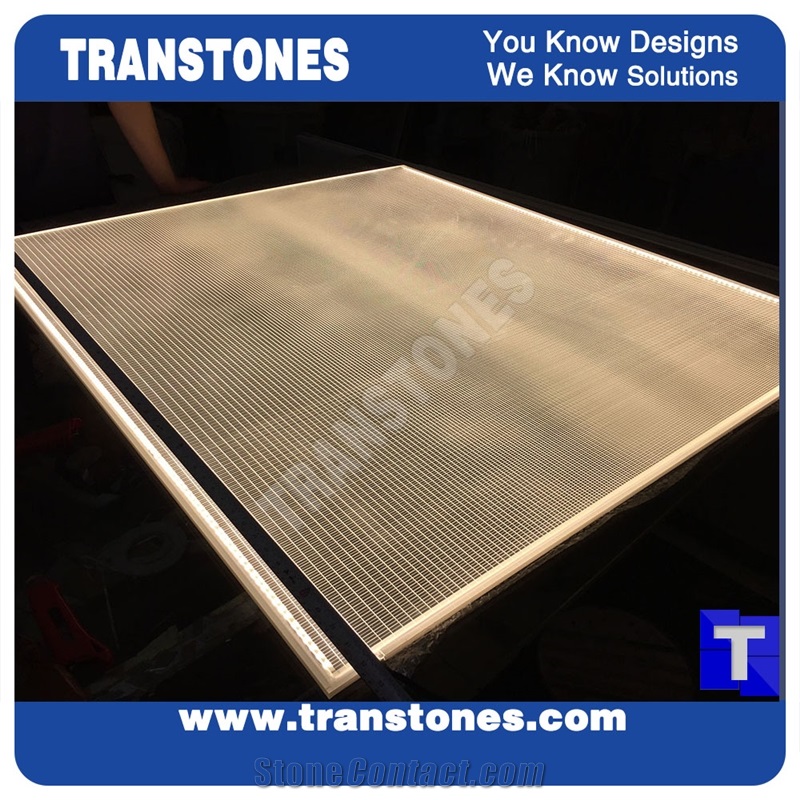 Artificial Stone Panels Translucent Resin Tiles
