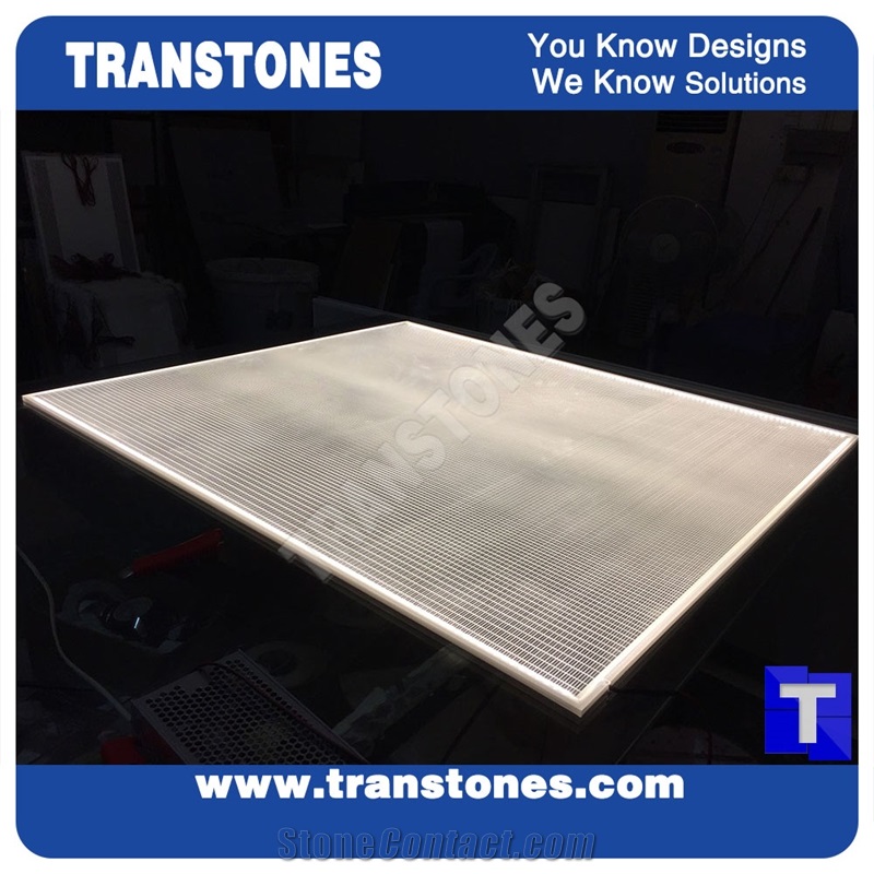 Artificial Stone Panels Translucent Resin Tiles